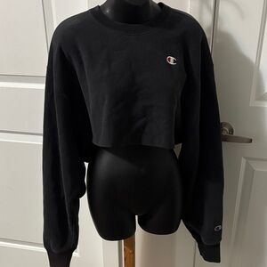 2/$45 Champion Women's Black Cropped Hoodie